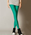 CUHAKCI Women Shiny Pant Leggings Hot Selling Leggings Solid Color Fluorescent Spandex Elasticity Casual Trousers Shinny Legging