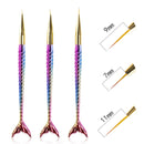 Nail Art Brush Set Manicure Tools Gradient Gel Nail Polish Builder Drawing Carving Ombre Brushes French Nail Design Painting Pen