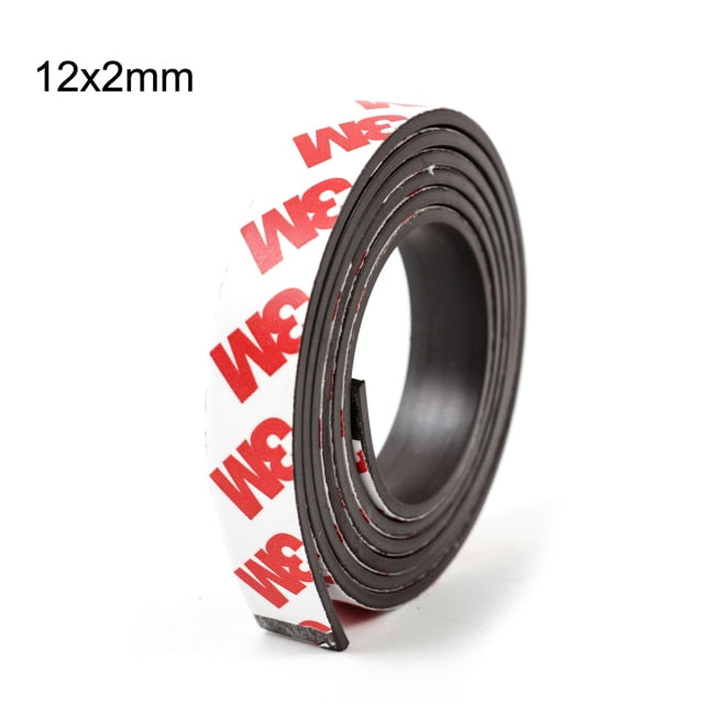 1 Meter 10*1 10*2 12*2 15*1 20*1 30*1 mm self Adhesive Flexible Soft Magnetic Strip Rubber Magnet Tape width 10mm/15mm/30mm