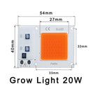 LED Grow COB Light Chip Full Spectrum AC 220V 10W 20W 30W 50W No need driver For Growth Flower Seedling Grow Plant Lighting