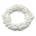 Ruoshui Woman Big Pearl Hair Ties Fashion Korean Style Hairband Scrunchies Girls Ponytail Holders Rubber Band Hair Accessories