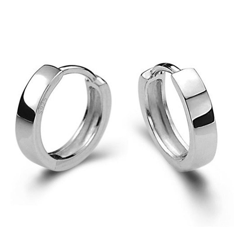 XIYANIKE 925 Sterling Silver Smooth Men And Women Models Silver Earring For Women Earring Sterling-silver-jewelry Brinco VES6390