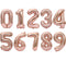 32/40inch Number Aluminum Foil Balloons Rose Gold Silver Digit Figure Balloon Child Adult Birthday Wedding Decor Party Supplies