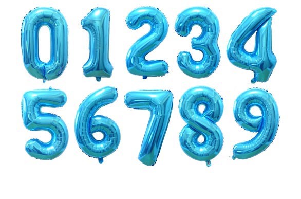 32/40inch Number Aluminum Foil Balloons Rose Gold Silver Digit Figure Balloon Child Adult Birthday Wedding Decor Party Supplies