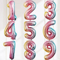 32/40inch Number Aluminum Foil Balloons Rose Gold Silver Digit Figure Balloon Child Adult Birthday Wedding Decor Party Supplies