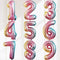32/40inch Number Aluminum Foil Balloons Rose Gold Silver Digit Figure Balloon Child Adult Birthday Wedding Decor Party Supplies