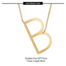Large Initial Necklace 100% Stainless Steel Jewelry Big Letter Necklace A-Z Gold Necklace Monogram Necklace Gifts
