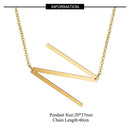 Large Initial Necklace 100% Stainless Steel Jewelry Big Letter Necklace A-Z Gold Necklace Monogram Necklace Gifts