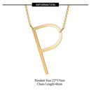 Large Initial Necklace 100% Stainless Steel Jewelry Big Letter Necklace A-Z Gold Necklace Monogram Necklace Gifts
