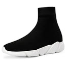 Brand Unisex Socks Shoes Breathable High-top Women Shoes Flats Fashion Sneakers Stretch Fabric Casual Slip-On Ladies Shoes