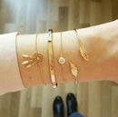 Tocona 30 Styles Bohemian Bracelet Set for women Shell Star Map Pineapple Heart Natural stone Beads chains Bangle Boho Jewelry