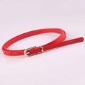 Women Faux Leather Belts Candy Color Thin Skinny Waistband Adjustable Belt Women Dress Strap cinturon mujer cinto feminino