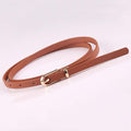 Women Faux Leather Belts Candy Color Thin Skinny Waistband Adjustable Belt Women Dress Strap cinturon mujer cinto feminino