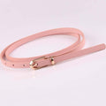 Women Faux Leather Belts Candy Color Thin Skinny Waistband Adjustable Belt Women Dress Strap cinturon mujer cinto feminino