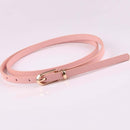 Women Faux Leather Belts Candy Color Thin Skinny Waistband Adjustable Belt Women Dress Strap cinturon mujer cinto feminino