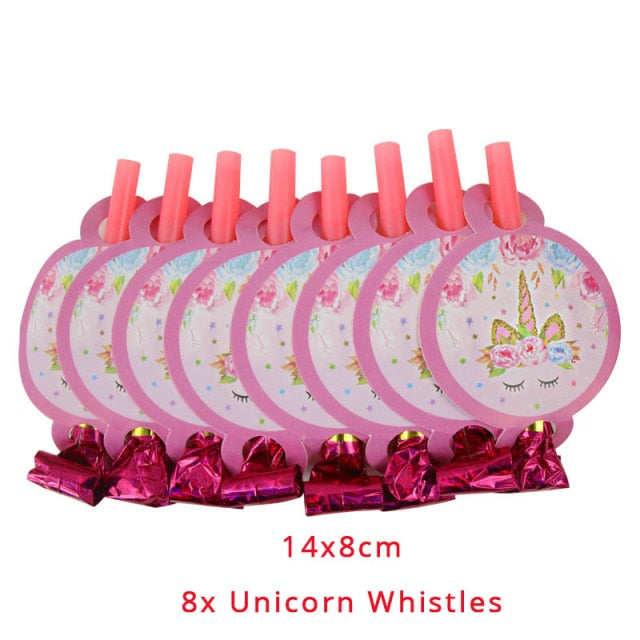 WEIGAO Unicorn Decoration Birthday Party Decor Kids Unicorn Disposable Tableware set Baby Shower Girl Birthday Party Supplies
