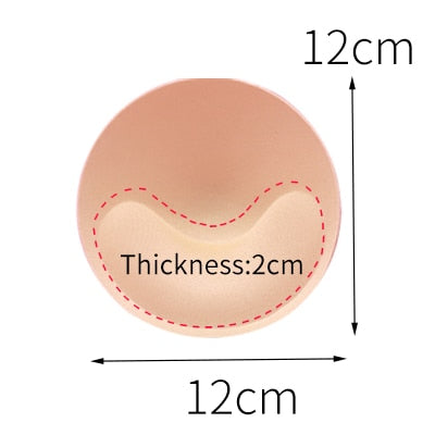 2pcs 1pair Sponge Inserts In Bra Padded for Swimsuit Breast Push Up Fill Brassiere Breast Patch Pads Women Intimates Accessories