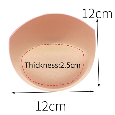 2pcs 1pair Sponge Inserts In Bra Padded for Swimsuit Breast Push Up Fill Brassiere Breast Patch Pads Women Intimates Accessories