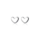 WANTME Trendy Minimalist Real 100% 925 Sterling Silver Mini Small Love Heart Stud Earrings for Women Student Teen Jewelry Gift