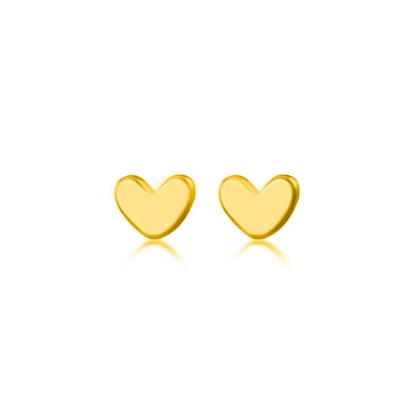 WANTME Trendy Minimalist Real 100% 925 Sterling Silver Mini Small Love Heart Stud Earrings for Women Student Teen Jewelry Gift