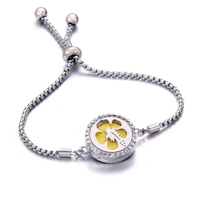 Perfume Bracelet Essential Oil Diffuser Aromatherapy Locket Bracelet Tree of Life 316L Stainless Steel Diffuser Bracelet