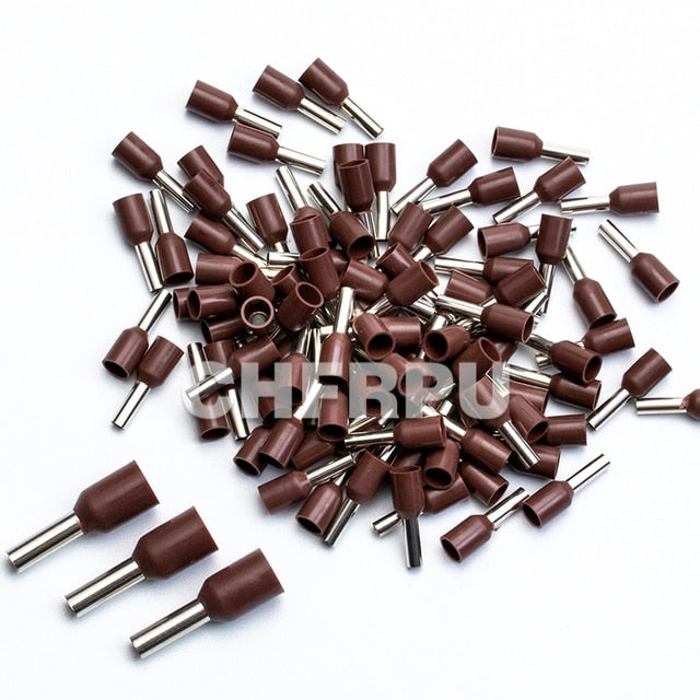wire connect 100pcs Insulated connector Terminal Crimp Terminator cold pressed insulated termina VE0508 7508 1008 1508 2508 4009
