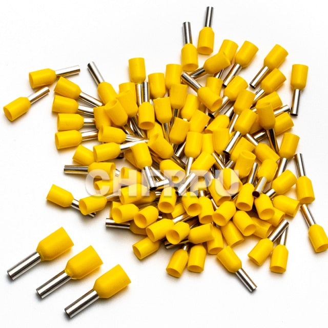 wire connect 100pcs Insulated connector Terminal Crimp Terminator cold pressed insulated termina VE0508 7508 1008 1508 2508 4009