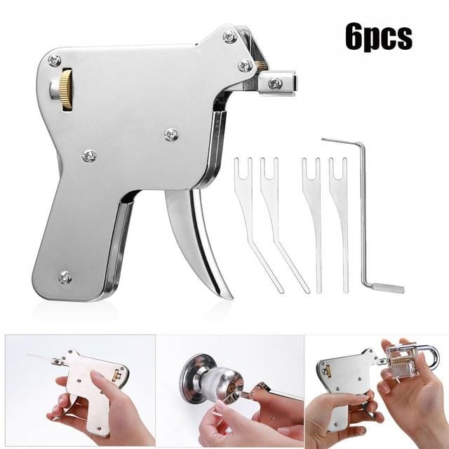 6pcs Lock Picking Tools Set Tip Lock Opener Strong Stainless Steel Extractor Training Padlock Open Tools Set Tool Part Home Tool