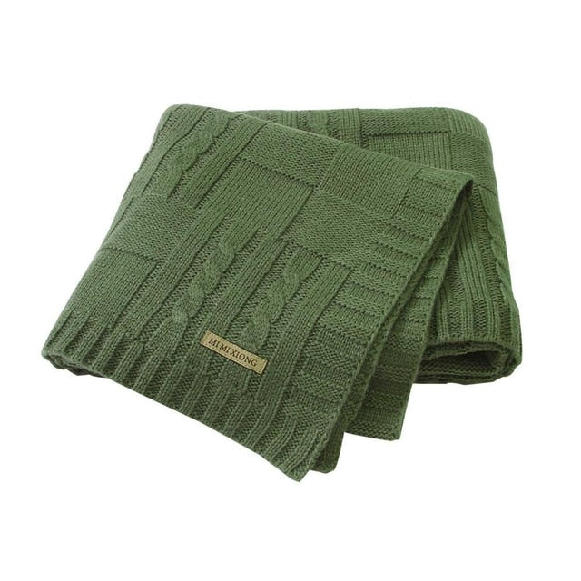 Baby Blanket Knitted Newborn Swaddle Wrap Blankets Super Soft Toddler Infant Bedding Quilt For Bed Sofa Basket Stroller Blankets