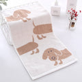 25*50CM Baby Towel Home Daily Cartoon Cute Embroidered Dog Baby Towels Scarf Bath Stuff Cotton Baby Wash Towel