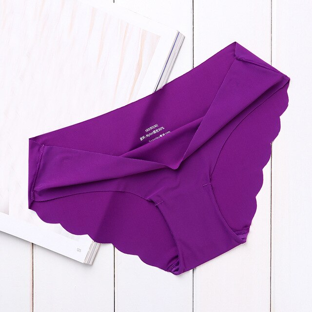 High Quality Women's Seamless Panties Solid Ultra-thin Panties Underwear Women's Sexy low-Rise Ruffles Briefs Lingerie New