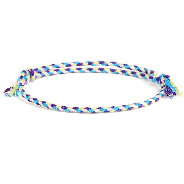 Meetvii Lucky Tibetan String Bracelets & Bangles for Women Men Handmade Tassel Knots Thread Rope Bracelet Ethnic Jewelry