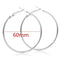 40mm 60mm 70mm 80mm Exaggerate Big Smooth Circle Hoop Earrings Brincos Simple Party Round Loop Earrings for Women Jewelry