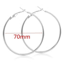 40mm 60mm 70mm 80mm Exaggerate Big Smooth Circle Hoop Earrings Brincos Simple Party Round Loop Earrings for Women Jewelry