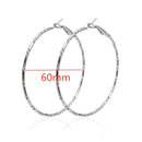 40mm 60mm 70mm 80mm Exaggerate Big Smooth Circle Hoop Earrings Brincos Simple Party Round Loop Earrings for Women Jewelry