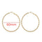 40mm 60mm 70mm 80mm Exaggerate Big Smooth Circle Hoop Earrings Brincos Simple Party Round Loop Earrings for Women Jewelry