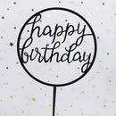 Happy Birthday Love Flag Cake Topper Acrylic Letter Gold Silver Cake Top Flag Decoration for Birthday Party Wedding Supplies