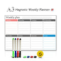 A3 Magnetic Weekly & Monthly Planner Whiteboard Fridge Magnet Flexible Daily Message Drawing Refrigerator Bulletin White Board