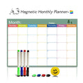 A3 Magnetic Weekly & Monthly Planner Whiteboard Fridge Magnet Flexible Daily Message Drawing Refrigerator Bulletin White Board
