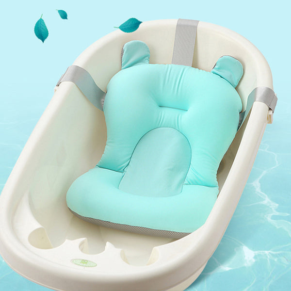 Baby Shower Bath Tub Pad Non-Slip Bathtub Seat Support Mat Newborn Safety Security Bath Support Cushion Foldable Soft Pillow