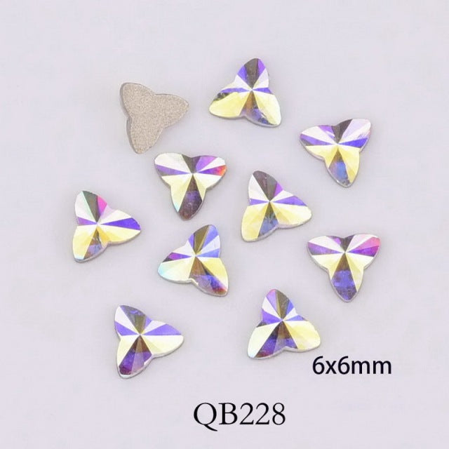 20pcs Crystals Nail Diamond Stone Strass AB Glass Rhinestones For 3D Nails Art Decorations Supplies Jewelry QB217-246A