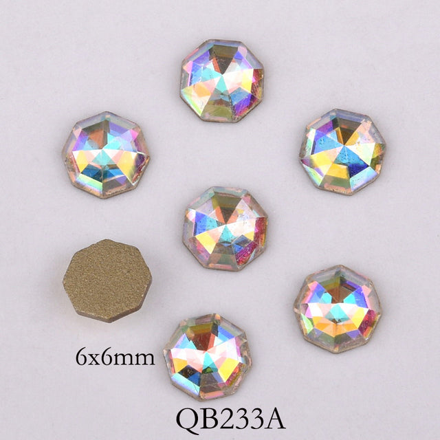 20pcs Crystals Nail Diamond Stone Strass AB Glass Rhinestones For 3D Nails Art Decorations Supplies Jewelry QB217-246A