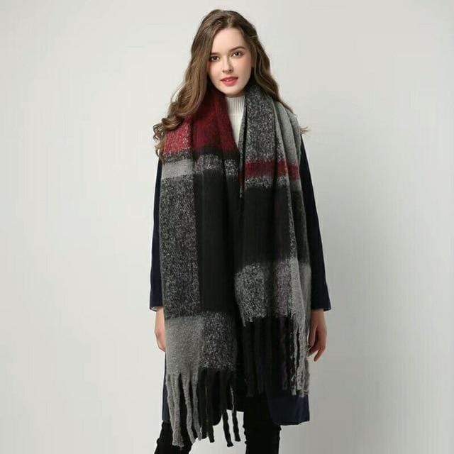 2020 NEW fashion cashmere women plaid scarf winter warm shawl and wrap bandana pashmina long tassel female foulard thick blanket