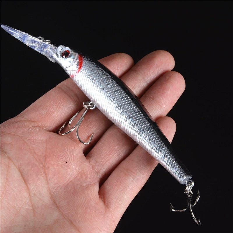1 PCS 12.5cm 14g japan Hard Bait Laser Minnow Fishing Lure Pesca Hook Fish Wobbler Crankbait Tackle Artificial Lures FD-36
