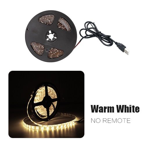 USB LED Strip DC 5V 50CM 1M 2M 3M 4M 5M Mini 3Key 24Key Flexible Light Lamp SMD 2835 Desk Decor Screen TV Background Lighting