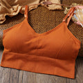 Women Tank Crop Top Seamless Underwear Female Crop Tops Sexy Lingerie Intimates With Removable Padded Camisole Femme Fashion