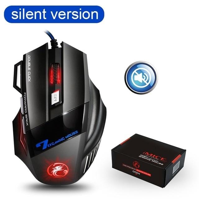 Ergonomic Wired Gaming Mouse 7 Button LED 5500 DPI USB Computer Mouse Gamer Mice X7 Silent Mause With Backlight For PC Laptop