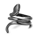 Retro Punk Snake Ring for Men Women Exaggerated Antique Siver Color Opening Adjustable Rings Anillo Hombre Bijoux