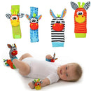 Baby rattle toys Garden Bug Wrist Rattle and Foot Socks Animal Cute Cartoon Baby Socks rattle toys 9% off