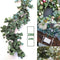 2M Artificial Green Eucalyptus Garland Leaves Vine Fake Vines Rattan Artificial Plants Ivy Wreath Wall Decor Wedding Decoration